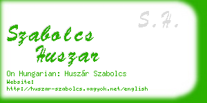 szabolcs huszar business card