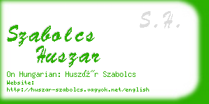 szabolcs huszar business card